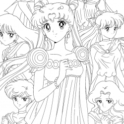 Sailor Moon para imprimir e colorir