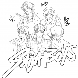 Saja Boys para imprimir e colorir
