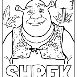 Shrek para imprimir e colorir