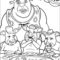 Shrek para imprimir e colorir