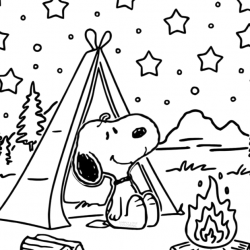 Snoopy para imprimir e colorir