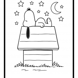 Snoopy para imprimir e colorir