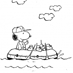 Snoopy para imprimir e colorir
