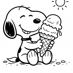 Snoopy para imprimir e colorir