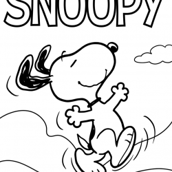 Snoopy para imprimir e colorir