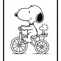 Snoopy para imprimir e colorir