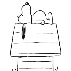 Snoopy para imprimir e colorir
