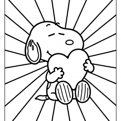 Snoopy para imprimir e colorir