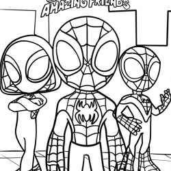 Spidey e seus Amigos Espetaculares para imprimir e colorir