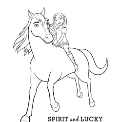 Spirit, o corcel indomável para imprimir e colorir