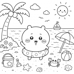 Chiikawa para imprimir e colorir