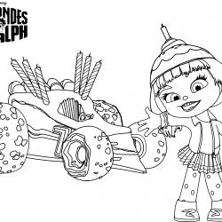 Detona Ralph para imprimir e colorir