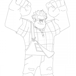 Detona Ralph para imprimir e colorir