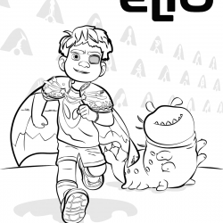 Elio para imprimir e colorir