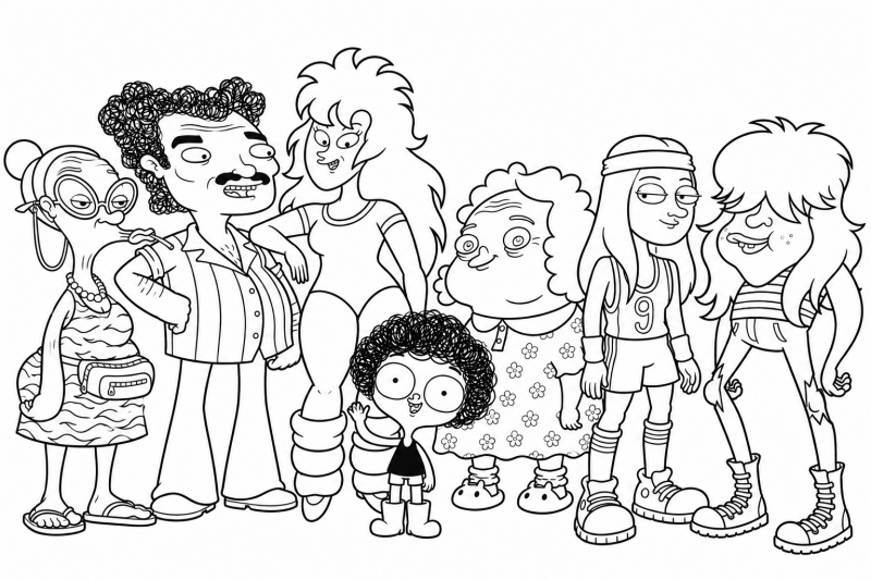 irmão do Jorel para colorir