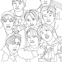 Stray Kids para imprimir e colorir