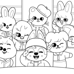 Stray Kids para imprimir e colorir