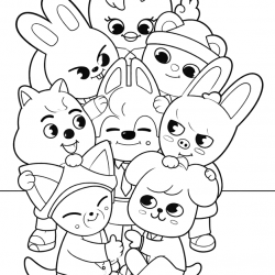 Stray Kids para imprimir e colorir