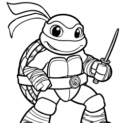 Tartarugas Ninja para imprimir e colorir