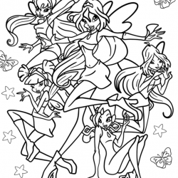 Winx Club para imprimir e colorir