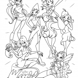 Winx Club para imprimir e colorir