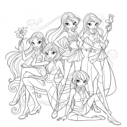 Winx Club para imprimir e colorir