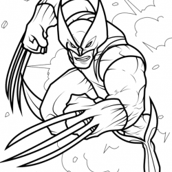 Wolverine para imprimir e colorir