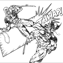 Wolverine para imprimir e colorir