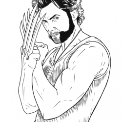 Wolverine para imprimir e colorir