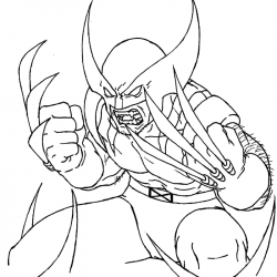 Wolverine para imprimir e colorir