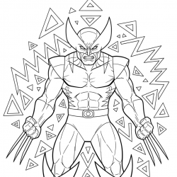 Wolverine para imprimir e colorir