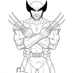 Wolverine para imprimir e colorir