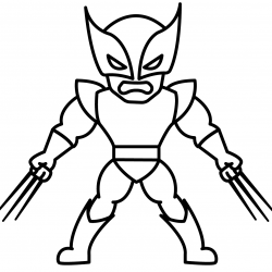 Wolverine para imprimir e colorir