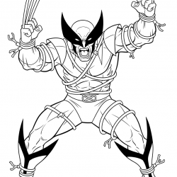 Wolverine para imprimir e colorir