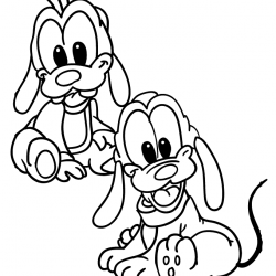Pluto para imprimir e colorir
