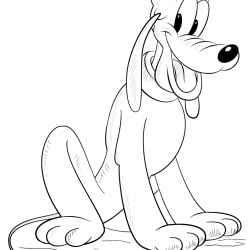 Pluto para imprimir e colorir