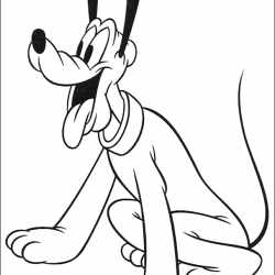Pluto para imprimir e colorir
