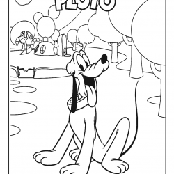 Pluto para imprimir e colorir