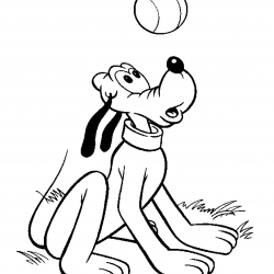 Pluto para imprimir e colorir