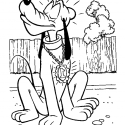Pluto para imprimir e colorir