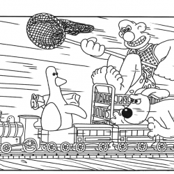 Wallace e Gromit para imprimir e colorir