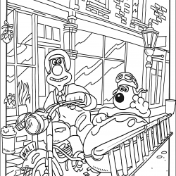 Wallace e Gromit para imprimir e colorir