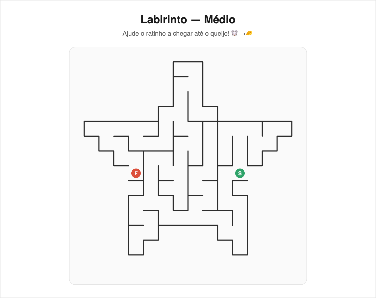 Fácil em estrela — grade 16×16 (tema classic) — Labirinto Fácil para Imprimir