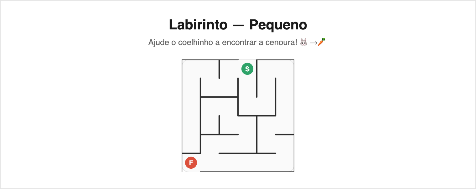 Fácil — grade 6×6 (tema forest) — Labirinto Fácil para Imprimir